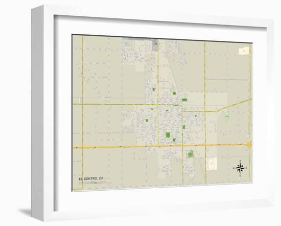 Political Map of El Centro, CA-null-Framed Art Print