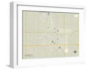 Political Map of El Centro, CA-null-Framed Art Print