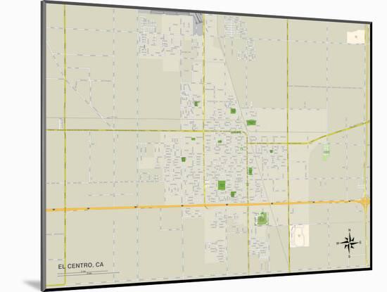 Political Map of El Centro, CA-null-Mounted Art Print