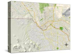 Political Map of El Paso, TX-null-Stretched Canvas