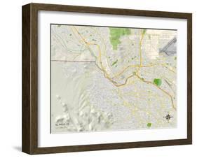 Political Map of El Paso, TX-null-Framed Art Print
