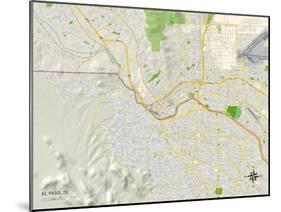 Political Map of El Paso, TX-null-Mounted Art Print