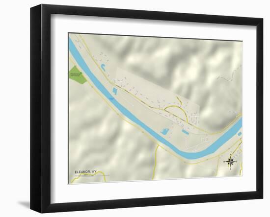 Political Map of Eleanor, WV-null-Framed Art Print