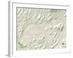 Political Map of Elizabethton, TN-null-Framed Art Print