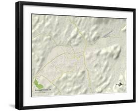 Political Map of Elizabethton, TN-null-Framed Art Print