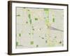 Political Map of Elmhurst, IL-null-Framed Art Print