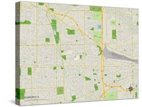 Political Map of Elmhurst, IL-null-Stretched Canvas