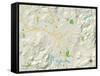 Political Map of Escondido, CA-null-Framed Stretched Canvas