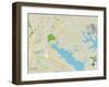 Political Map of Essex, MD-null-Framed Art Print