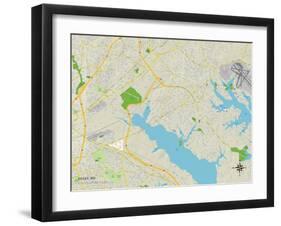 Political Map of Essex, MD-null-Framed Art Print