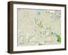 Political Map of Eugene, OR-null-Framed Art Print