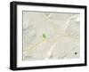 Political Map of Evanston, WY-null-Framed Art Print