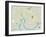 Political Map of Evansville, IN-null-Framed Art Print