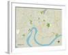 Political Map of Evansville, IN-null-Framed Art Print