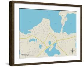 Political Map of Excelsior, MN-null-Framed Art Print