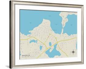 Political Map of Excelsior, MN-null-Framed Art Print