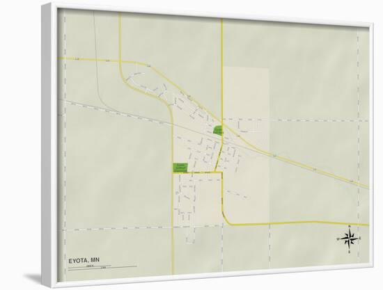 Political Map of Eyota, MN-null-Framed Art Print