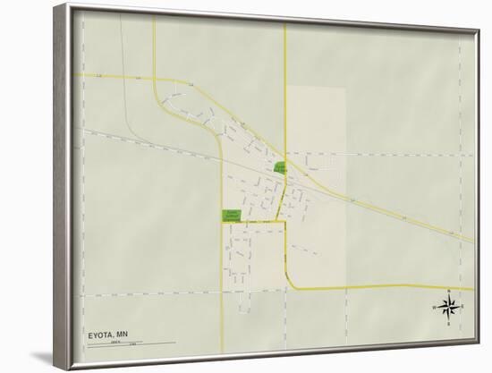 Political Map of Eyota, MN-null-Framed Art Print