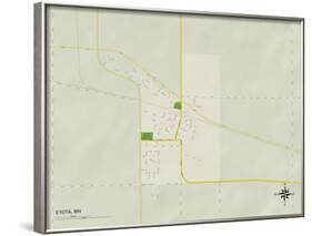 Political Map of Eyota, MN-null-Framed Art Print