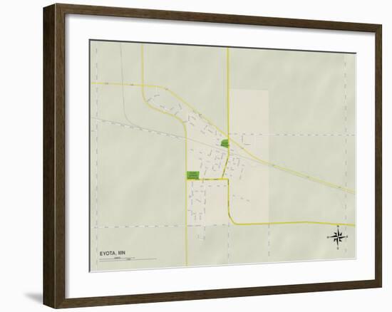 Political Map of Eyota, MN-null-Framed Art Print