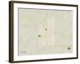 Political Map of Eyota, MN-null-Framed Art Print