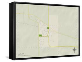 Political Map of Eyota, MN-null-Framed Stretched Canvas