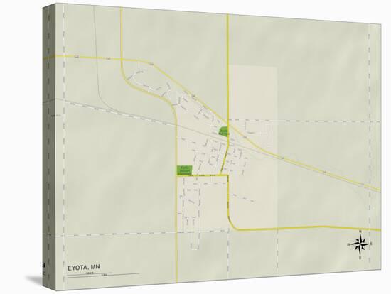 Political Map of Eyota, MN-null-Stretched Canvas