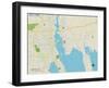 Political Map of Fairhaven, MA-null-Framed Art Print