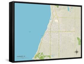 Political Map of Fairhope, AL-null-Framed Stretched Canvas