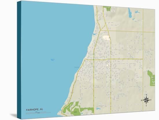 Political Map of Fairhope, AL-null-Stretched Canvas