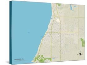 Political Map of Fairhope, AL-null-Stretched Canvas
