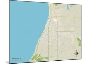 Political Map of Fairhope, AL-null-Mounted Art Print