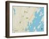 Political Map of Falmouth, ME-null-Framed Art Print