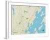 Political Map of Falmouth, ME-null-Framed Art Print