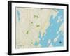 Political Map of Falmouth, ME-null-Framed Art Print