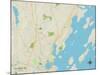 Political Map of Falmouth, ME-null-Mounted Art Print