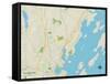 Political Map of Falmouth, ME-null-Framed Stretched Canvas