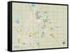 Political Map of Fargo, ND-null-Framed Stretched Canvas