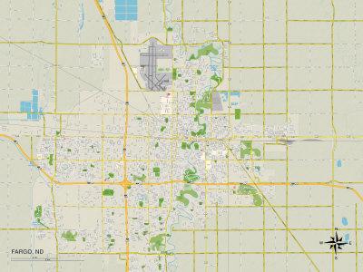 Map Of Fargo Nd Political Map Of Fargo, Nd' Print | Allposters.com