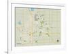 Political Map of Fargo, ND-null-Framed Art Print