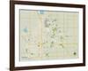 Political Map of Fargo, ND-null-Framed Art Print