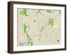 Political Map of Farmers Branch, TX-null-Framed Art Print