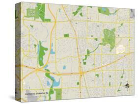 Political Map of Farmers Branch, TX-null-Stretched Canvas