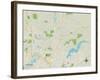 Political Map of Fishers, IN-null-Framed Art Print