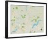 Political Map of Fishers, IN-null-Framed Art Print