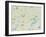 Political Map of Fishers, IN-null-Framed Art Print