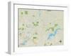 Political Map of Fishers, IN-null-Framed Art Print