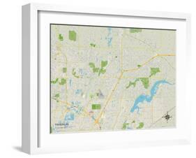 Political Map of Fishers, IN-null-Framed Art Print