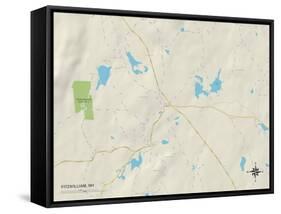 Political Map of Fitzwilliam, NH-null-Framed Stretched Canvas