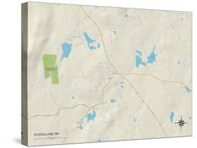 Political Map of Fitzwilliam, NH-null-Stretched Canvas